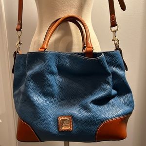 NEW Dooney & Bourke blue and brown pebble leather beautiful bag